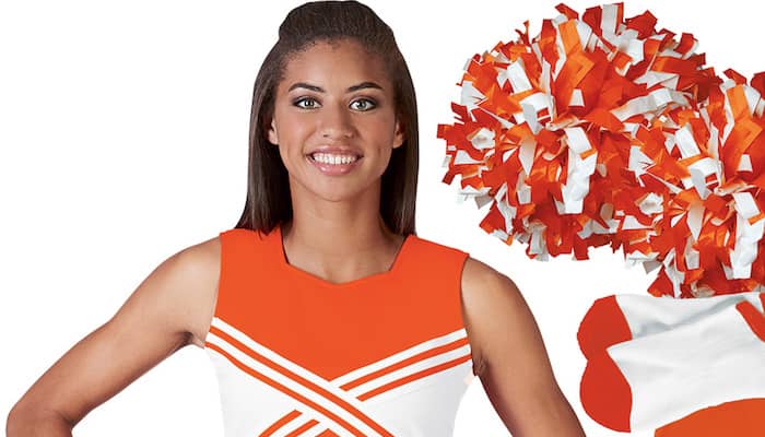 What fabric is used for cheer uniforms?